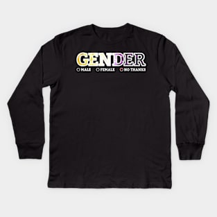 Gender? No thanks. Kids Long Sleeve T-Shirt